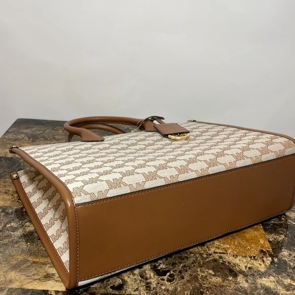 Michael Kors 🤎 Mirella tote bag MK print luggage Multi color - Picture 8 of 10